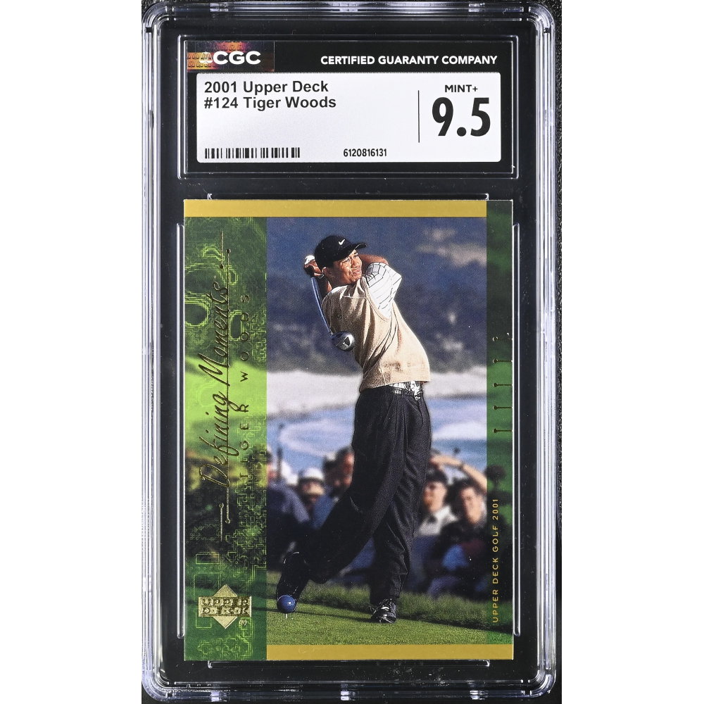 Tiger Woods 2001 Upper Deck #124 (CGC MINT 9.5) at PristineAuction.com