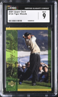 Tiger Woods 2001 Upper Deck #124 (CGC 9) at PristineAuction.com