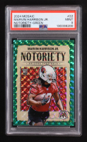 Marvin Harrison Jr. 2024 Panini Mosaic Notoriety Green #22 RC (PSA 9) at PristineAuction.com