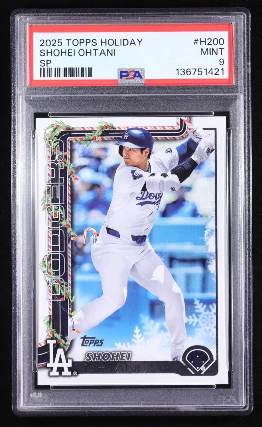 Shohei Ohtani 2025 Topps Holiday #H200 (PSA 9) at PristineAuction.com Shohei Ohtani 2025 Topps Holiday #H200 (PSA 9) at PristineAuction.com