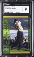 Tiger Woods 2001 Upper Deck #124 (CGC 9) at PristineAuction.com