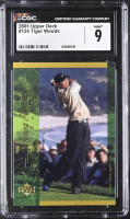 Tiger Woods 2001 Upper Deck #124 (CGC 9) at PristineAuction.com