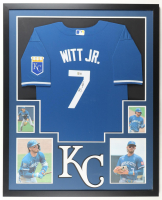 Bobby Witt Jr. Signed Custom Framed Jersey Display with Photos (Beckett) at PristineAuction.com