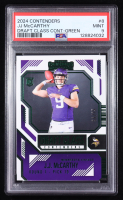 JJ McCarthy 2024 Panini Contenders Draft Class Contenders Green #8 RC #56/75 (PSA 9) at PristineAuction.com