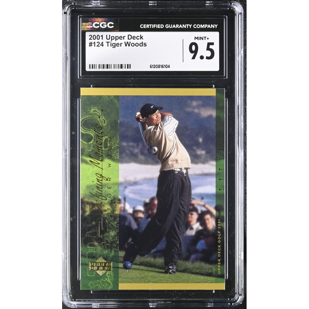 Tiger Woods 2001 Upper Deck #124 (CGC MINT 9.5) at PristineAuction.com