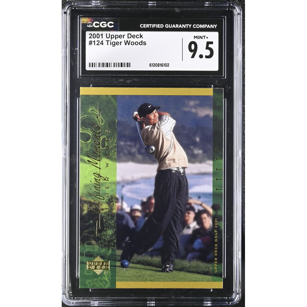 Tiger Woods 2001 Upper Deck #124 (CGC MINT 9.5) at PristineAuction.com