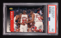 Michael Jordan 1993-94 Upper Deck #213 / Chicago Bulls Schedule (PSA 9) at PristineAuction.com