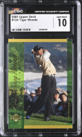 Tiger Woods 2001 Upper Deck #124 (CGC GEM MINT 10) at PristineAuction.com