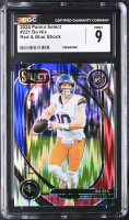Bo Nix 2024 Select Prizm Red and Blue Shock #221 RC (CGC 9) at PristineAuction.com
