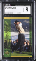 Tiger Woods 2001 Upper Deck #124 (CGC 9) at PristineAuction.com