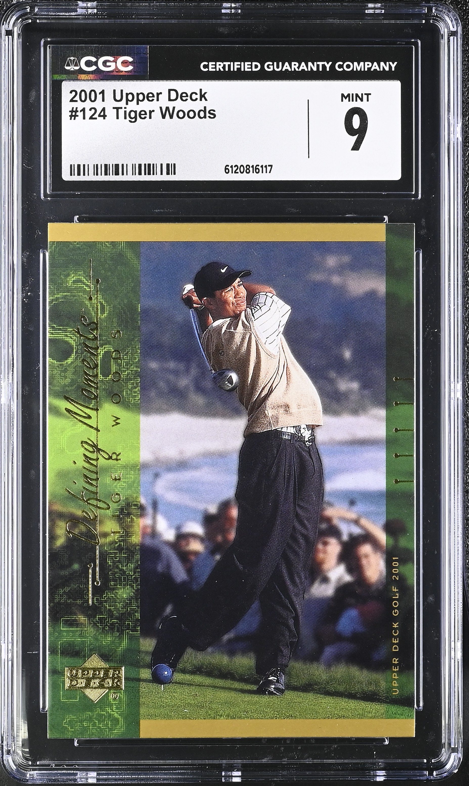 Tiger Woods 2001 Upper Deck #124 (CGC 9) at PristineAuction.com Tiger Woods 2001 Upper Deck #124 (CGC 9) at PristineAuction.com