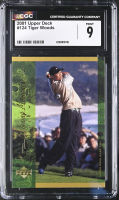 Tiger Woods 2001 Upper Deck #124 (CGC 9) at PristineAuction.com