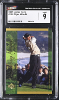 Tiger Woods 2001 Upper Deck #124 (CGC 9) at PristineAuction.com