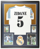 Zinedine Zidane Signed Custom Framed Jersey Display with Photos (Beckett) at PristineAuction.com
