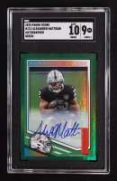 Alexander Mattison 2025 Panini Score Green Auto #112 (SGC 9 | Autograph Graded SGC 10) at PristineAuction.com