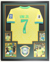 Vinicius Junior Signed Custom Framed Jersey Display with Photos (Beckett) at PristineAuction.com