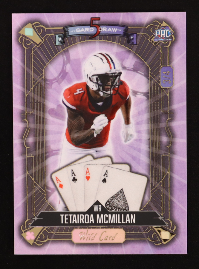 Tetairoa McMillan 2024 Wild Card 5 Card Draw Aces #S5CDC-TM #3/4 RC at PristineAuction.com Tetairoa McMillan 2024 Wild Card 5 Card Draw Aces #S5CDC-TM #3/4 RC at PristineAuction.com