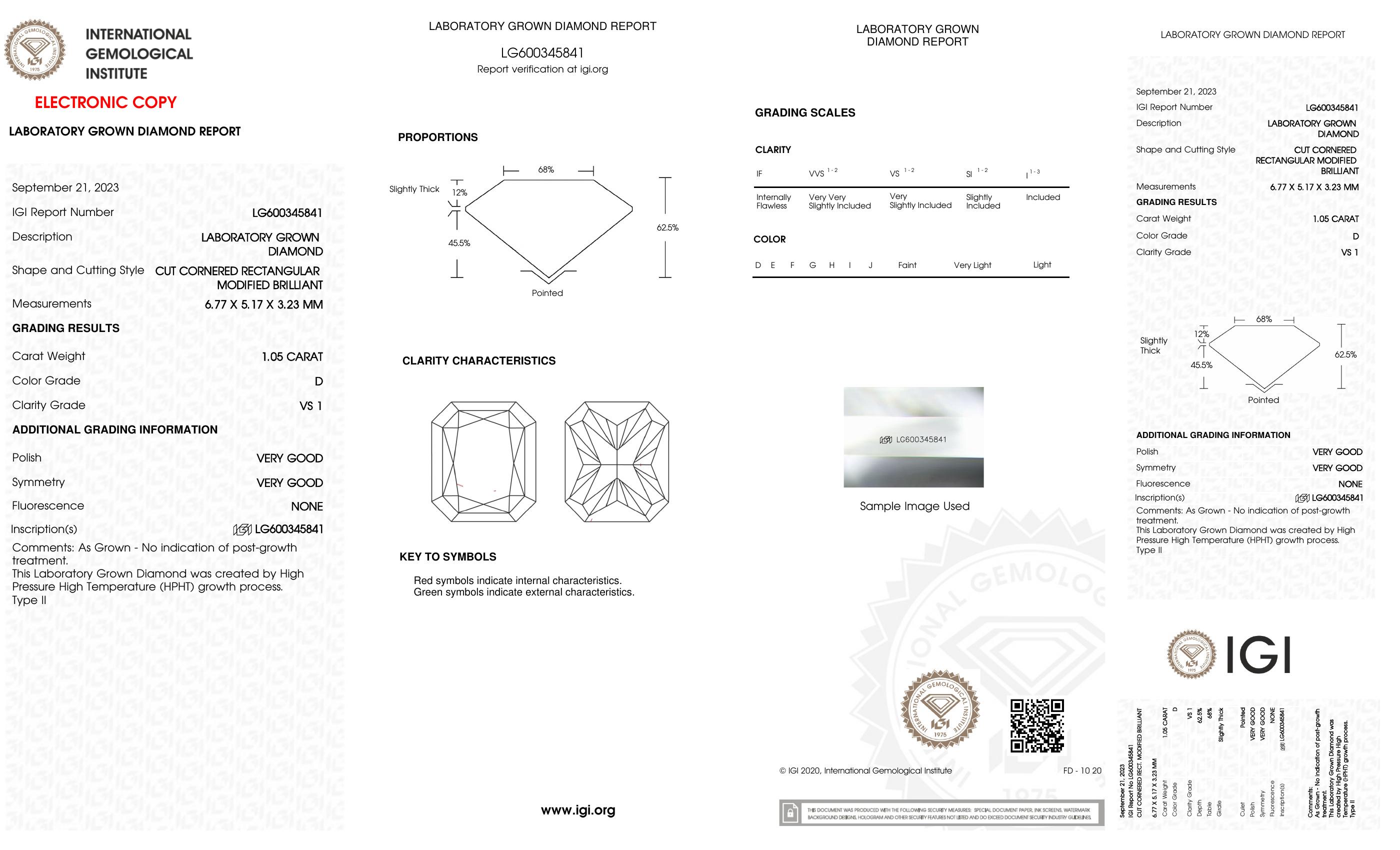 1.05 Carats Lab Grown Diamond Loose D, VS1 | IGI Cert at PristineAuction.com 1.05 Carats Lab Grown Diamond Loose D, VS1 | IGI Cert at PristineAuction.com
