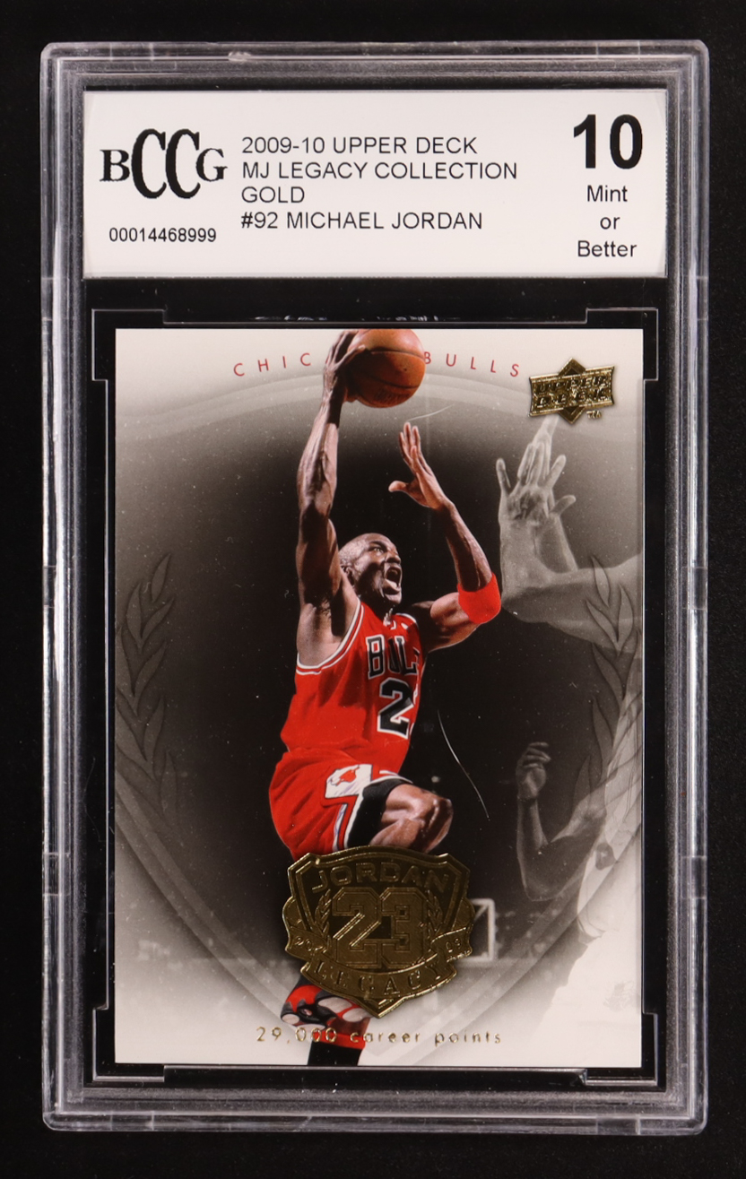 Michael Jordan 2009-10 Upper Deck Michael Jordan Legacy Collection Gold #92 (BCCG 10) at PristineAuction.com Michael Jordan 2009-10 Upper Deck Michael Jordan Legacy Collection Gold #92 (BCCG 10) at PristineAuction.com
