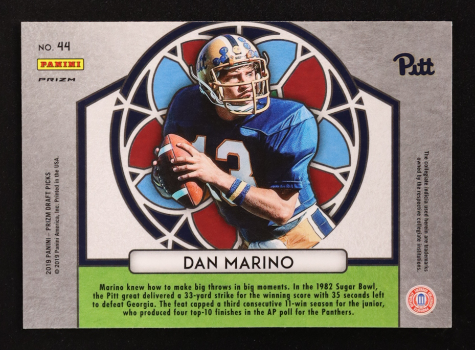 Dan Marino 2019 Panini Prizm Draft Picks Prizms Pink Pulsar #44 SG at PristineAuction.com Dan Marino 2019 Panini Prizm Draft Picks Prizms Pink Pulsar #44 SG at PristineAuction.com