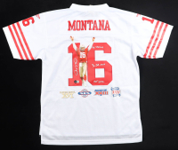 Joe Montana Signed 49ers Reebok Authentic Youth Jersey Inscribed "4x SB Champ", "3x SB MVP", & "HOF 2000" (Beckett & Montana) at PristineAuction.com