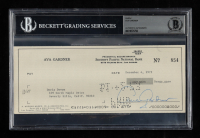 Ava Gardner Signed 1972 Personal Check (BGS) at PristineAuction.com