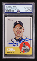 Johnny Damon Signed 2012 Topps Heritage #418 (PSA) at PristineAuction.com