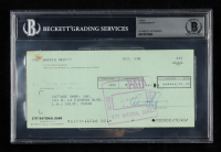 Warren Beatty Signed 1974 Personal Check (BGS) at PristineAuction.com