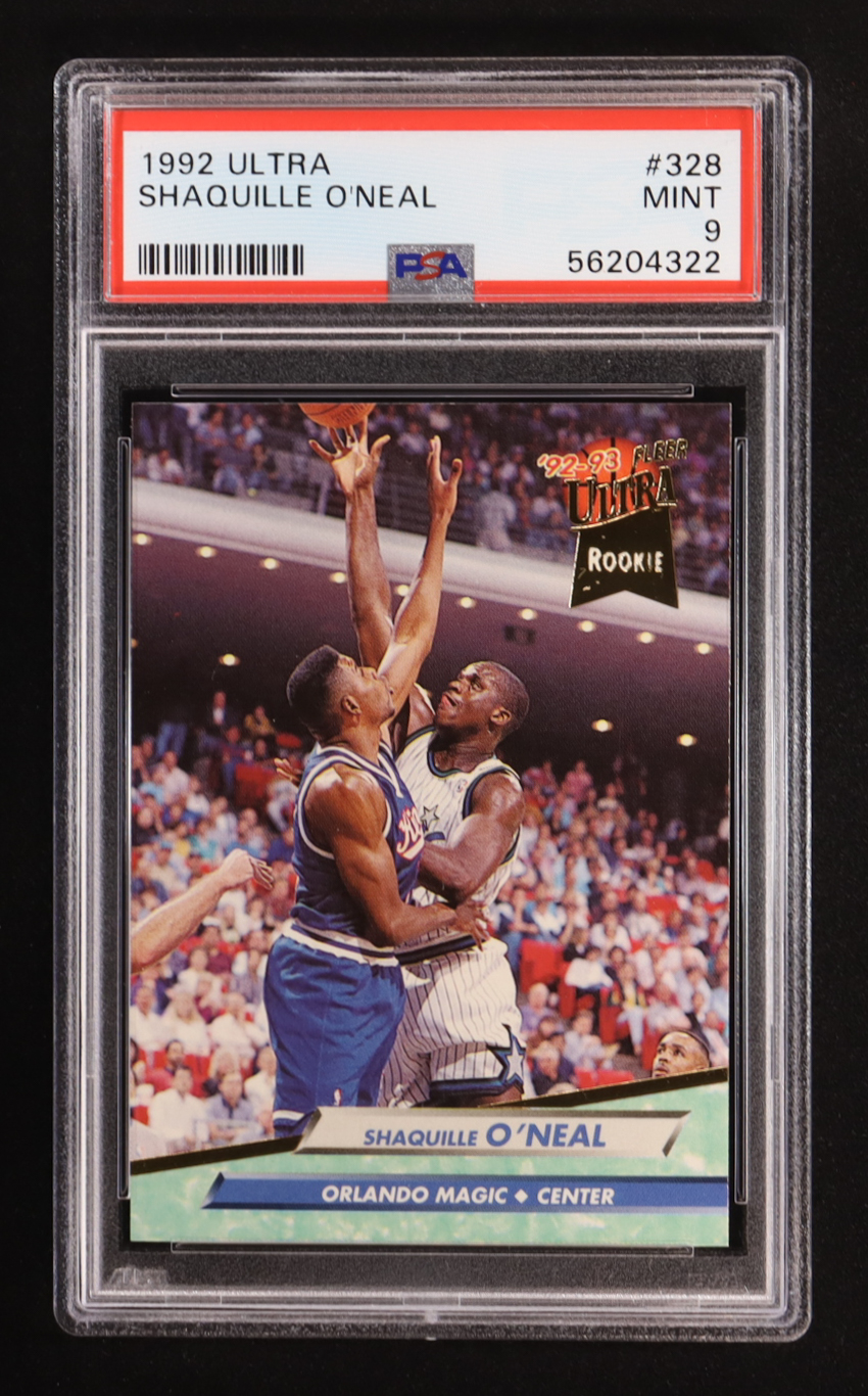 Shaquille O'Neal 1992-93 Ultra #328 RC (PSA 9) at PristineAuction.com Shaquille O'Neal 1992-93 Ultra #328 RC (PSA 9) at PristineAuction.com