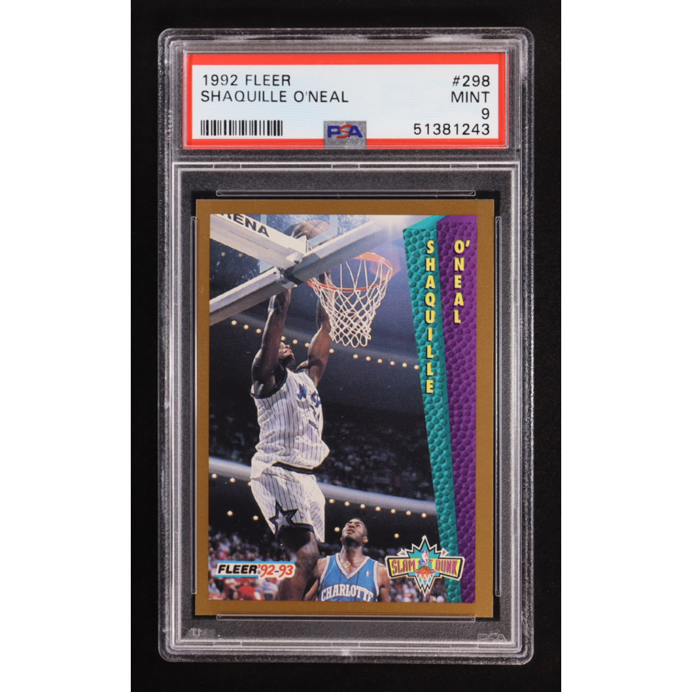 Shaquille O'Neal 1992-93 Fleer #298 RC (PSA 9) at PristineAuction.com