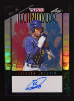 Jackson Chourio 2023 Leaf Vivid New In Technicolor Autographs #T-JC2 #1/5 at PristineAuction.com