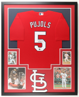 Albert Pujols Signed Custom Framed Jersey Display with Photos (Beckett) at PristineAuction.com
