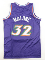 Karl Malone Signed Jazz Mitchell & Ness Authentic Jersey (Beckett) at PristineAuction.com