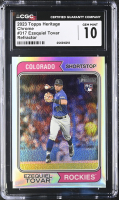 Ezequiel Tovar 2023 Topps Heritage Chrome Refractors #317 RC #346/574 (CGC GEM MINT 10) at PristineAuction.com
