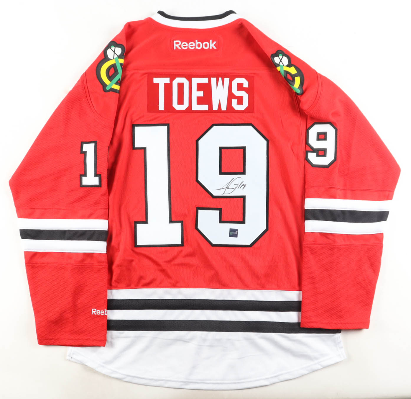 Jonathan Toews Signed Blackhawks Reebok Captain's Authentic Jersey (FSM) at PristineAuction.com Jonathan Toews Signed Blackhawks Reebok Captain's Authentic Jersey (FSM) at PristineAuction.com