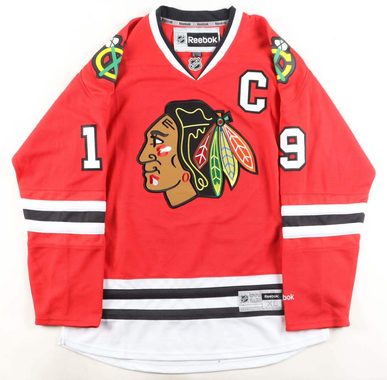 Jonathan Toews Signed Blackhawks Reebok Captain's Authentic Jersey (FSM) at PristineAuction.com Jonathan Toews Signed Blackhawks Reebok Captain's Authentic Jersey (FSM) at PristineAuction.com