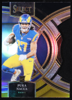 Puka Nacua 2023 Select Prizm Black and Gold Die Cut #199 RC at PristineAuction.com