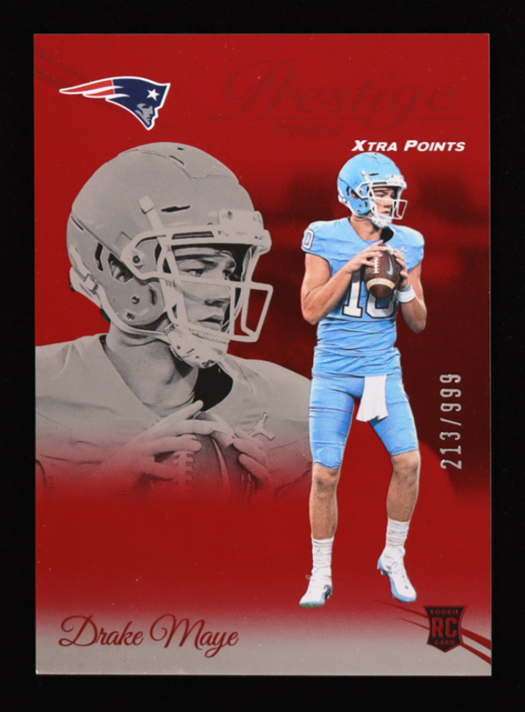 Drake Maye 2024 Prestige Xtra Points Red #304 #213/999 RC