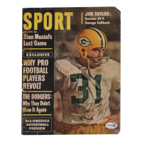 Jim Taylor Signed 1964 Sport Magazine Cover Inscribed "To Greg, Best Luck" (JSA) at PristineAuction.com