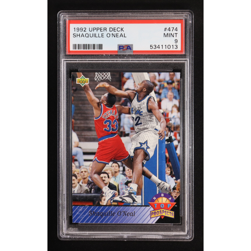Shaquille O'Neal 1992-93 Upper Deck #474 RC (PSA 9) at PristineAuction.com