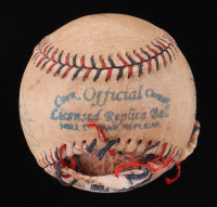 "The Sandlot" OL Baseball Signed by (8) with Patrick Renna, Brandon Adams, Victor DiMattia, Grant Gelt with Movie Inscriptions (Beckett) at PristineAuction.com