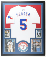 Corey Seager Signed Custom Framed Jersey Display with Photos (Fanatics) at PristineAuction.com