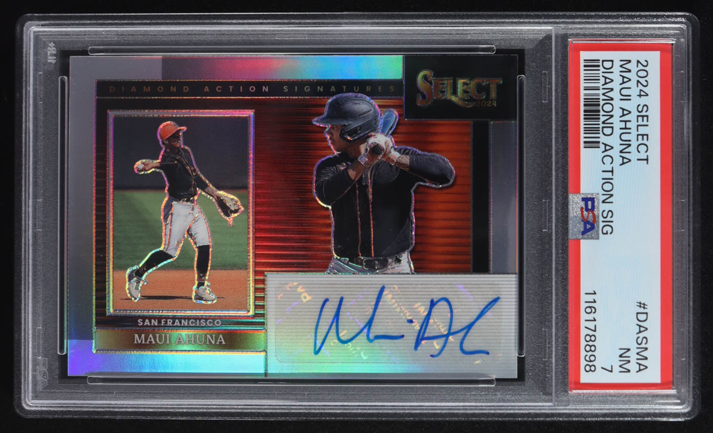 Maui Ahuna 2024 Select Diamond Action Autographs #17 RC (PSA 7) at PristineAuction.com Maui Ahuna 2024 Select Diamond Action Autographs #17 RC (PSA 7) at PristineAuction.com