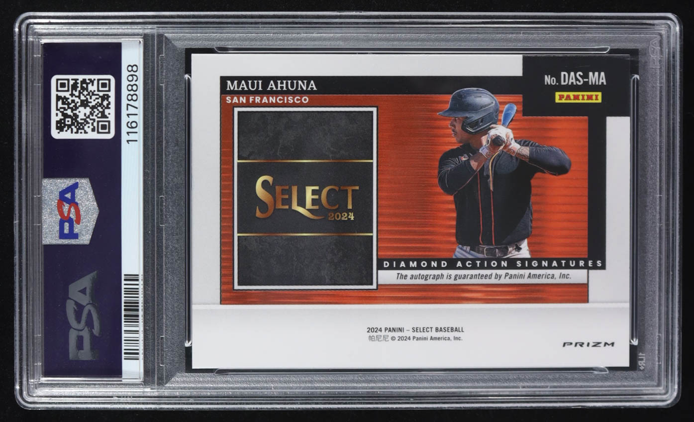Maui Ahuna 2024 Select Diamond Action Autographs #17 RC (PSA 7) at PristineAuction.com Maui Ahuna 2024 Select Diamond Action Autographs #17 RC (PSA 7) at PristineAuction.com