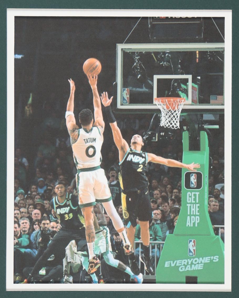 Jayson Tatum Signed Custom Framed Jersey Display with Photos (Beckett) at PristineAuction.com Jayson Tatum Signed Custom Framed Jersey Display with Photos (Beckett) at PristineAuction.com