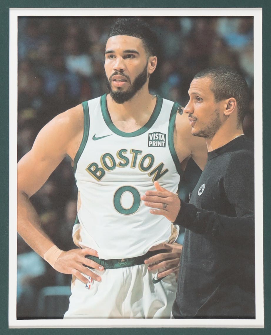 Jayson Tatum Signed Custom Framed Jersey Display with Photos (Beckett) at PristineAuction.com Jayson Tatum Signed Custom Framed Jersey Display with Photos (Beckett) at PristineAuction.com