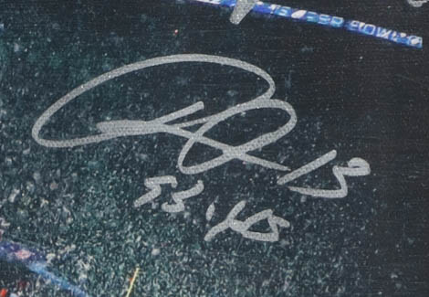 2017 Philadelphia Eagles Super Bowl LII Champions Custom Canvas Display Signed by (20) with Nick Foles, Carl Wentz, A Jeffery, Jake Elliott (JSA) at PristineAuction.com 2017 Philadelphia Eagles Super Bowl LII Champions Custom Canvas Display Signed by (20) with Nick Foles, Carl Wentz, A Jeffery, Jake Elliott (JSA) at PristineAuction.com