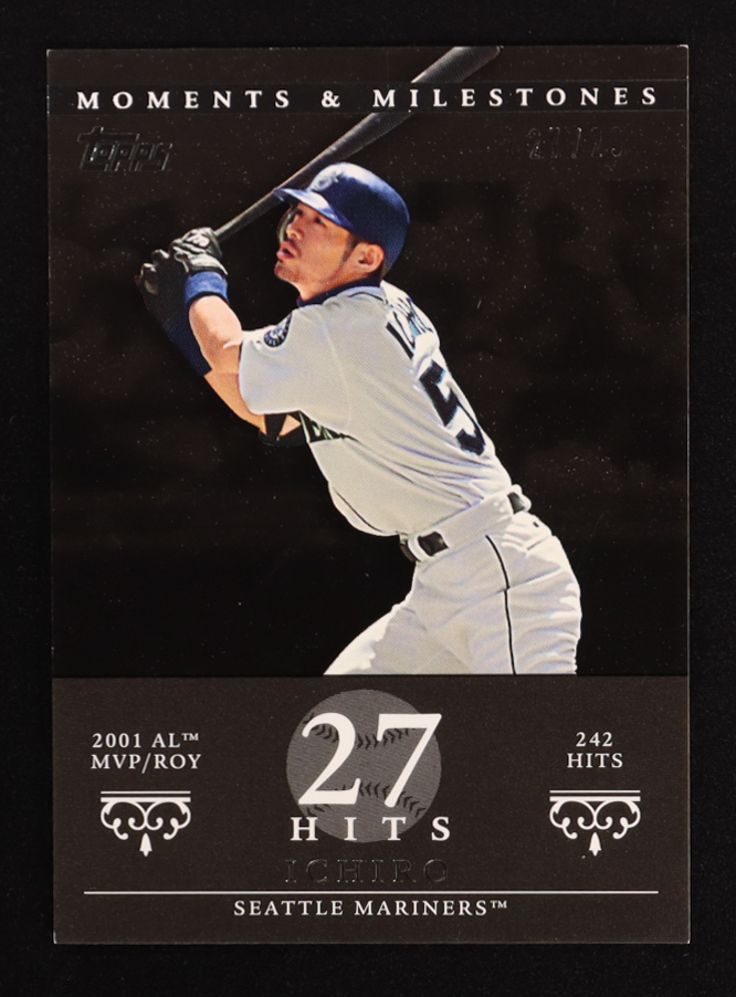 Ichiro Suzuki 2007 Topps Moments and Milestones Black #6 Hit 27 #27/29 at PristineAuction.com Ichiro Suzuki 2007 Topps Moments and Milestones Black #6 Hit 27 #27/29 at PristineAuction.com