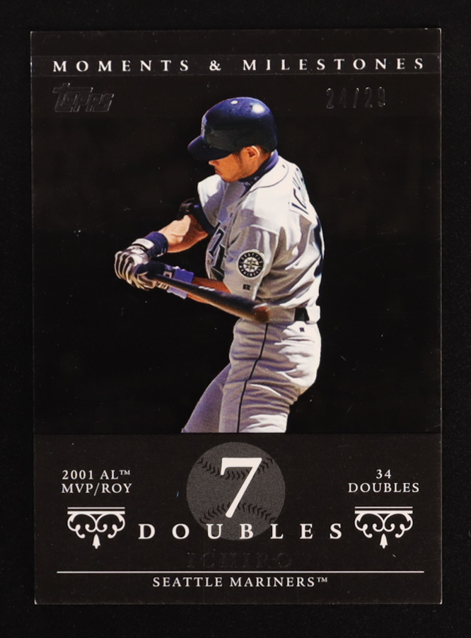 Ichiro Suzuki 2007 Topps Moments and Milestones Black #7 Double 7 #24/29 at PristineAuction.com Ichiro Suzuki 2007 Topps Moments and Milestones Black #7 Double 7 #24/29 at PristineAuction.com
