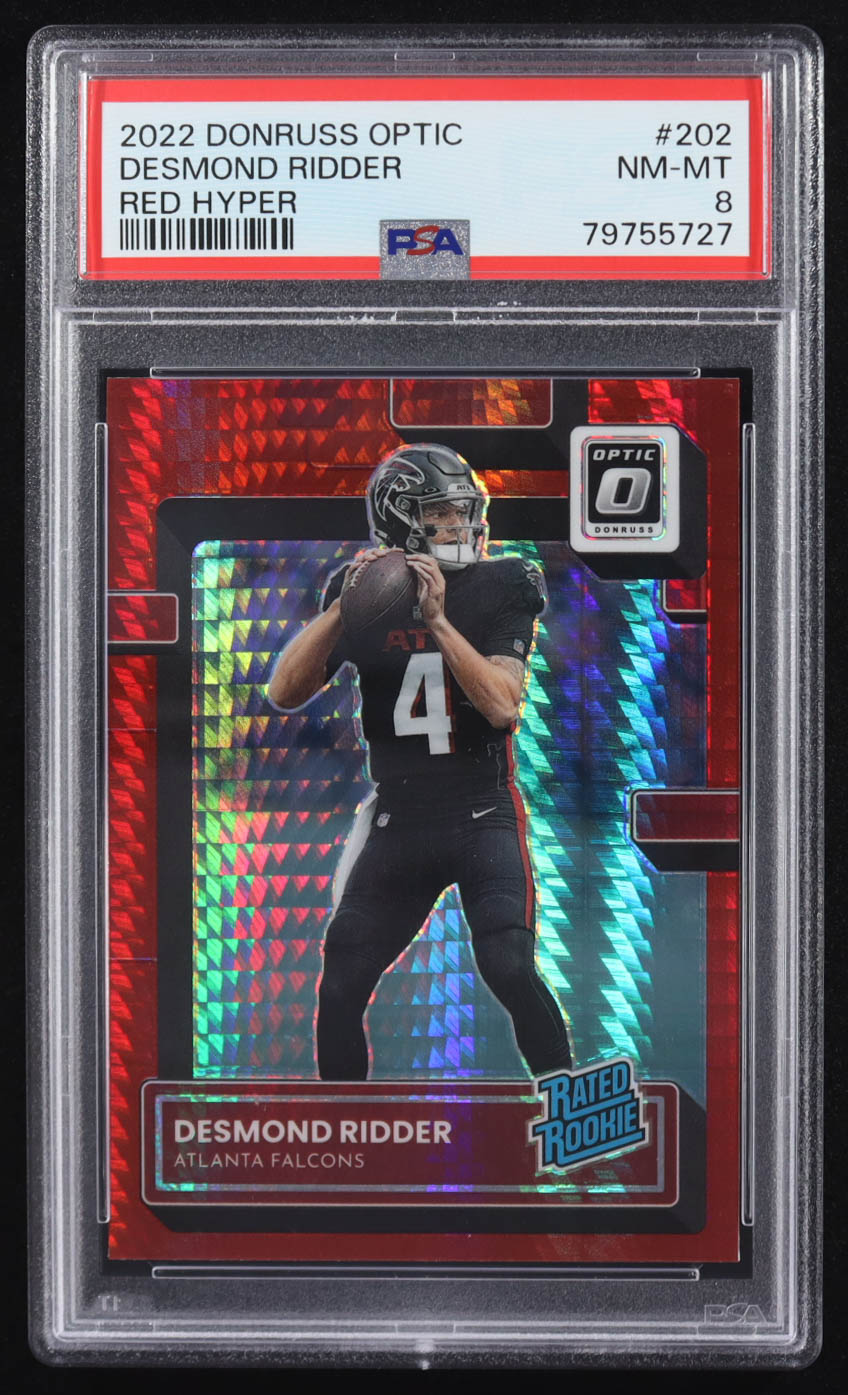 Desmond Ridder 2022 Donruss Optic Red Hyper #202 RR RC (PSA 8) at PristineAuction.com Desmond Ridder 2022 Donruss Optic Red Hyper #202 RR RC (PSA 8) at PristineAuction.com